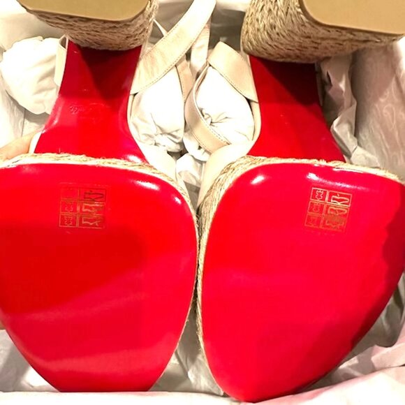 Christian Louboutin SUPER MARIZA 130 Platform Heels Espadrille Sandal Shoes - Picture 12 of 15